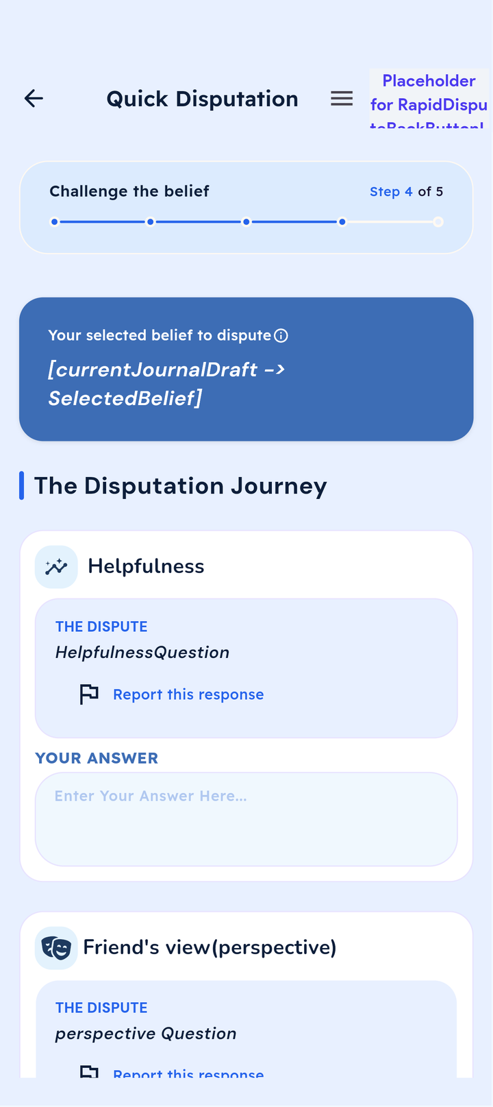 Rapid dispute step